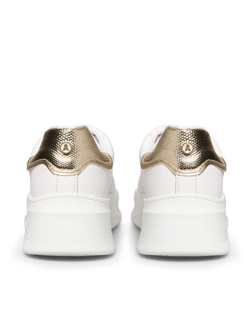 Tenis Blanco Talón Oro 7072